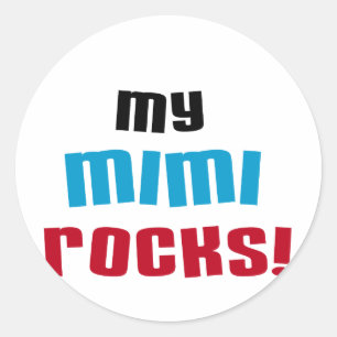 Mijn Mimi Rocks T-shirts en geschenken Ronde Sticker
