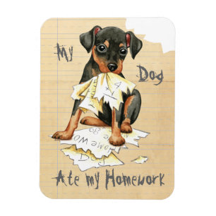 Mijn Min Pin Ate Mijn Homework Magneet
