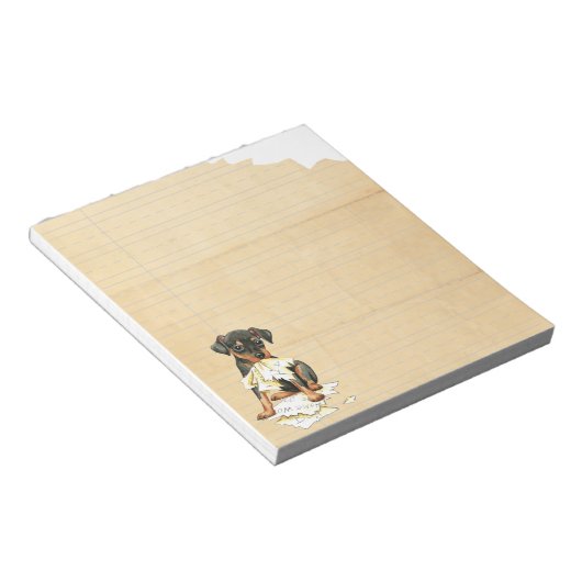 Mijn Min Pin Ate Mijn Homework Notitieblok (Schuin)