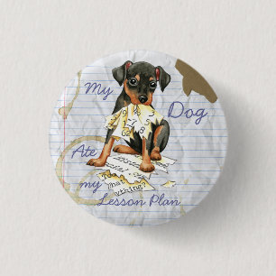 Mijn Min Pin Ate mijn Lesson Plan Ronde Button 3,2 Cm