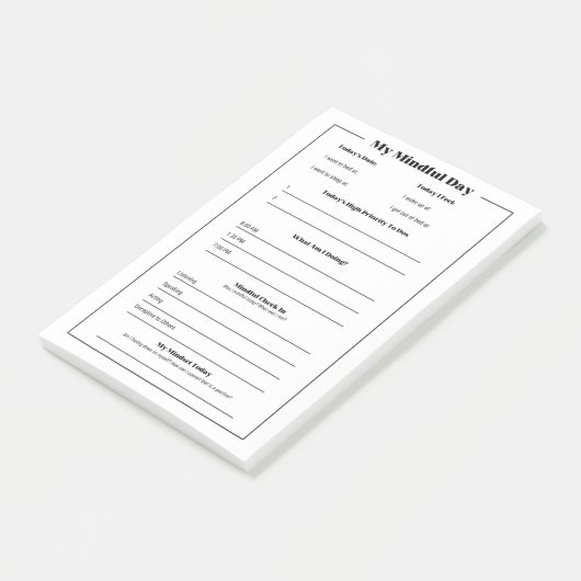 Mijn Mindful Day: Mindfulness Daily Tracker Post-it® Notes (Schuin)