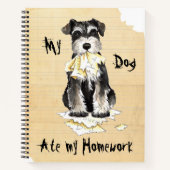 Mijn Mini Schnauzer Lab Ate Mijn thuiswerk Notitieboek (Voorkant)