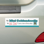 Mijn miniatuur Goldendoedel is dat alles! Bumpersticker (Op auto)