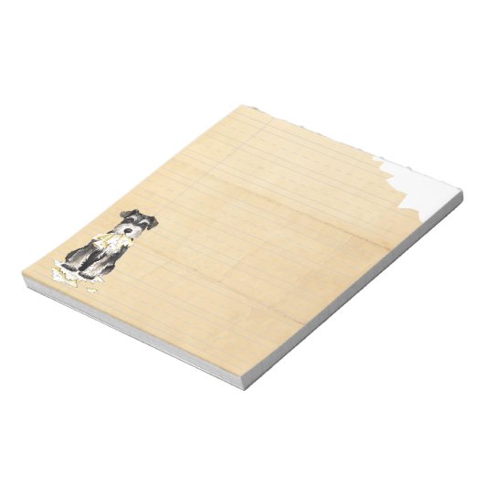 Mijn Miniatuur Schnauzer Ate Mijn Homework Notitieblok (Linkerzijde)