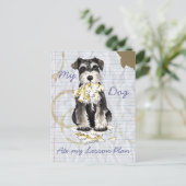 Mijn Miniatuur Schnauzer Ate Mijn Lesson Plan Briefkaart (Staand voorkant)