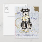 Mijn Miniatuur Schnauzer Ate Mijn Lesson Plan Briefkaart (Voorkant / Achterkant)