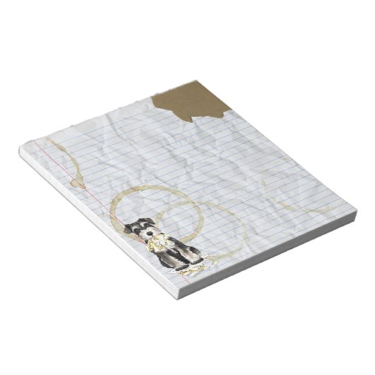 Mijn Miniatuur Schnauzer Ate Mijn Lesson Plan Notitieblok (Schuin)