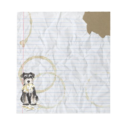 Mijn Miniatuur Schnauzer Ate Mijn Lesson Plan Notitieblok (Voorkant)