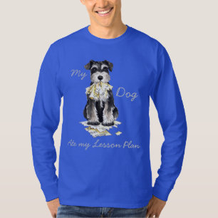 Mijn Miniatuur Schnauzer Ate Mijn Lesson Plan T-shirt