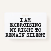 Mijn Miranda-rechten inroepen om te zwijgen Badge (Achterkant)