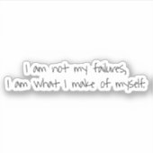 Mijn mislukkingen op maat gesneden vinylsticker sticker (Voorkant)