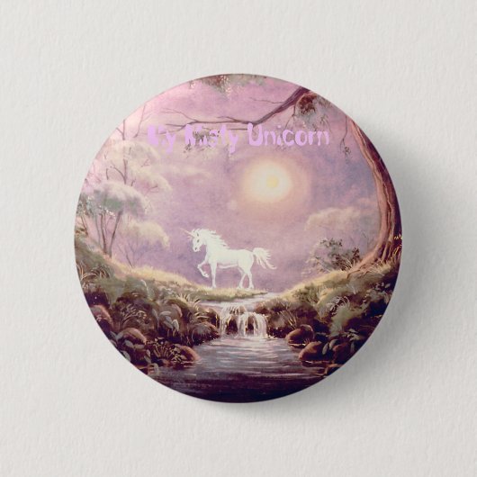 Mijn Misty Unicorn Ronde Button 5,7 Cm (Voorkant)