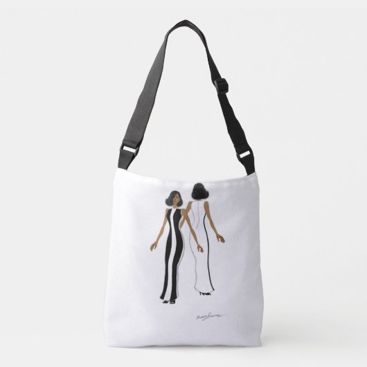Mijn Mode Art-Crossbody Canvas tas. Crossbody Tas (Voorkant)