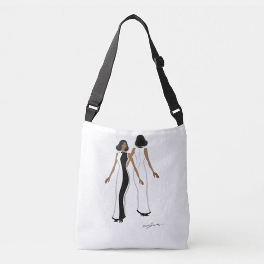 Mijn Mode Art-Crossbody Canvas tas. Crossbody Tas (Voorkant)