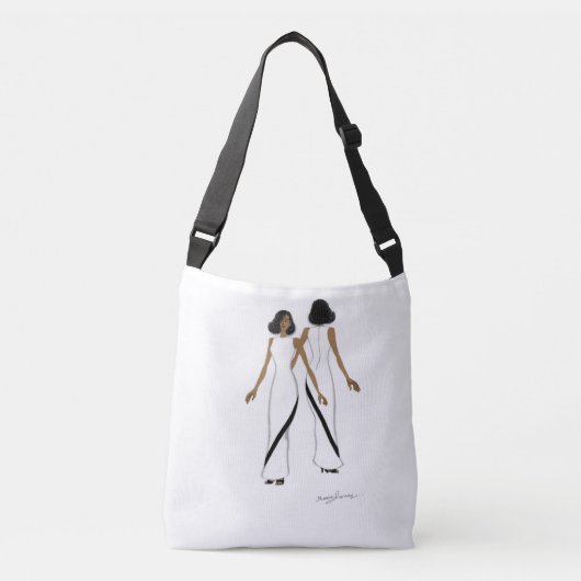 Mijn Mode Art-Crossbody Canvas tas. Crossbody Tas (Voorkant)