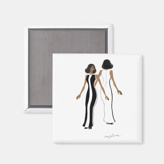 Mijn Mode Art-Square Magnet (Voorkant / Achterkant)