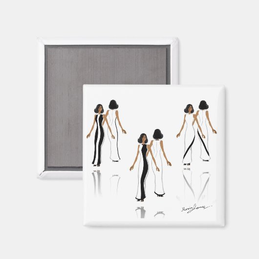 Mijn Mode Art - Square Magnet (Voorkant / Achterkant)