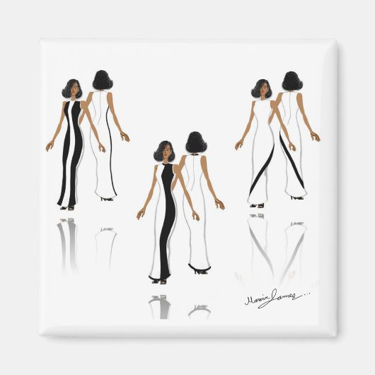 Mijn Mode Art - Square Magnet (Voorkant)