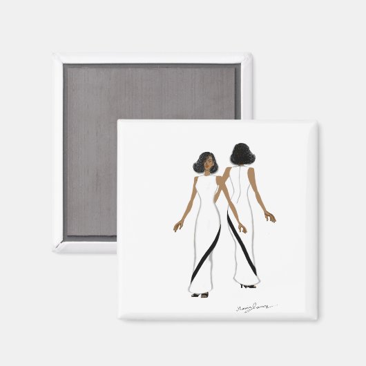 Mijn Mode Art - Square Magnet (Voorkant / Achterkant)