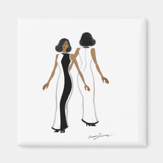 Mijn Mode Art - Square Magnet (Voorkant)