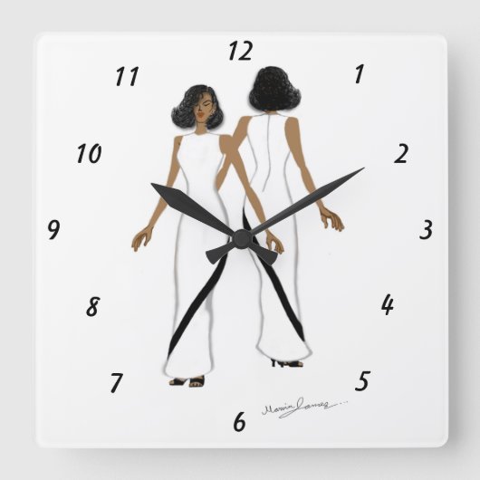 Mijn Mode Art-Square wandklok (Voorkant)