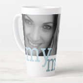 Mijn moeder dochter foto Moederdag Latte Mok (Linkerhoek)