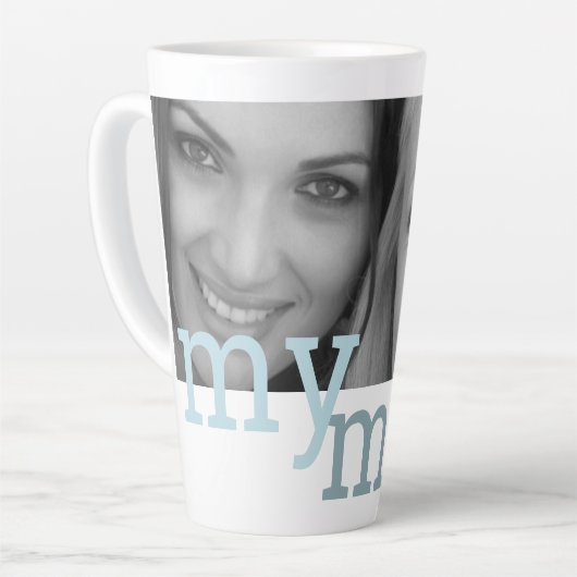 Mijn moeder dochter foto Moederdag Latte Mok (Linkerhoek)