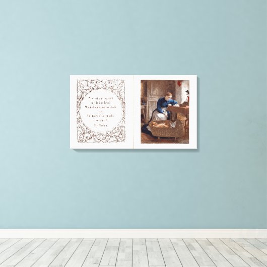 Mijn moeder, een gedicht van Ann Taylor Canvas Afdruk (Insitu (Houten vloer))