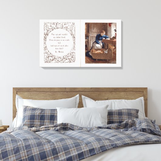 Mijn moeder, een gedicht van Ann Taylor Canvas Afdruk (Insitu (Slaapkamer))