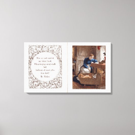 Mijn moeder, een gedicht van Ann Taylor Canvas Afdruk (Voorkant)