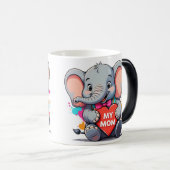 Mijn moeder - Elephant Art Magische Mok (Voorkant rechts)
