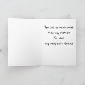 MIJN MOEDER EN MIJN BESTE VRIENDIN VERJAARDAG KAART (Binnen)