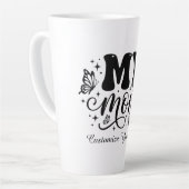Mijn Moeder Esthetische Vlinder Moederdag Latte Mok (Linkerhoek)