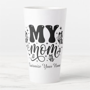 Mijn Moeder Esthetische Vlinder Moederdag Latte Mok