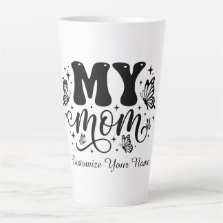 Mijn Moeder Esthetische Vlinder Moederdag Latte Mok