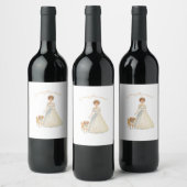 Mijn Moeder Gaat Trouwen Design | Trouwende Hond Wijn Etiket (Flessen)
