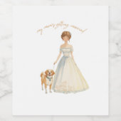 Mijn Moeder Gaat Trouwen Design | Trouwende Hond Wijn Etiket (Enkel label)