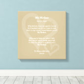 Mijn moeder - Gedicht, Canvas Afdruk (Insitu (Houten vloer))