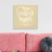 Mijn moeder - Gedicht, Canvas Afdruk (Insitu (Woonkamer))