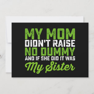 Mijn moeder heeft geen pop opgevoed mijn zus grapp kaart