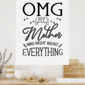 Mijn moeder heeft gelijk over alles poster (Keuken)