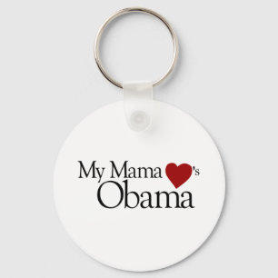 Mijn moeder houdt van Obama Sleutelhanger