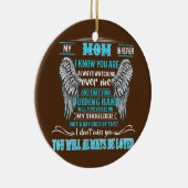 Mijn moeder in de hemel weet dat je altijd kijkt keramisch ornament (Rechts)