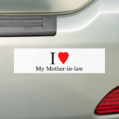 Mijn moeder in de wet. bumpersticker (Op auto)