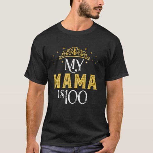 Mijn moeder is 100 jaar oud 1922 100e verjaardag v t-shirt (Voorkant)