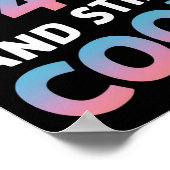 Mijn moeder is 40 en nog steeds coole 40e verjaard poster (Hoek)