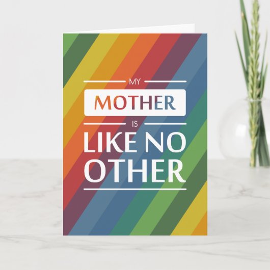 Mijn moeder is als geen ander bedankkaart (Voorkant)