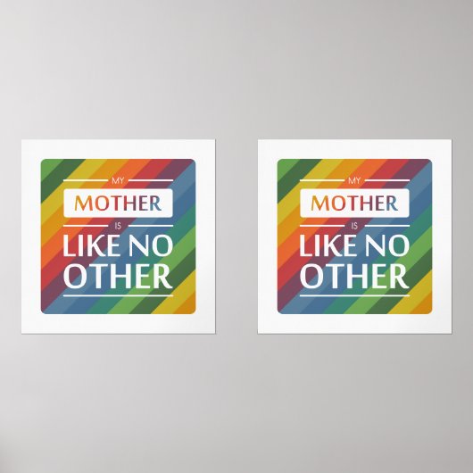 Mijn moeder is als geen ander muurkunst sets (Voorkant)