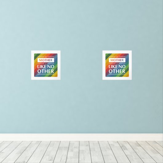 Mijn moeder is als geen ander muurkunst sets (Houten vloer)