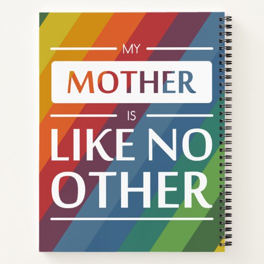 Mijn moeder is als geen ander notitieboek (Achterkant)